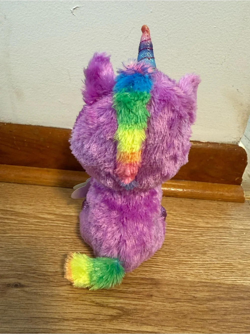 TY Silk Beanie Boos Plush ROSETTE Purple Unicorn 6